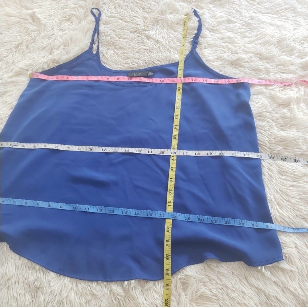 2 - Apt 9 loose flowy swing semi-sheer tank camisole adjustable spaghetti straps - Picture 3 of 5